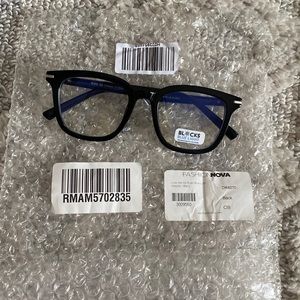 Blue light black frame glasses